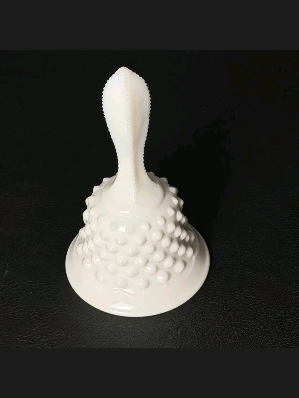 Fenton White Decorative Hobnail Ceramic Bell - Home Accent